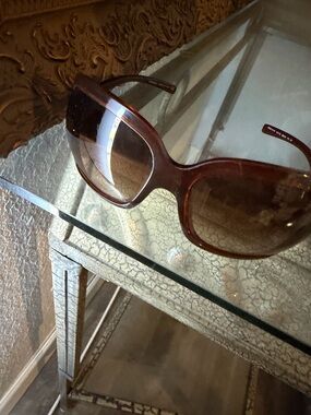 Versace Collection Oversized Brown Gradient Frame Sunglasses